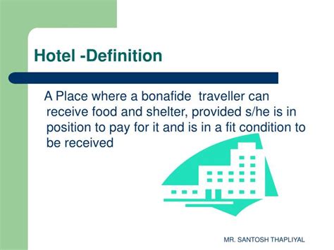 hotel accommodation meaning